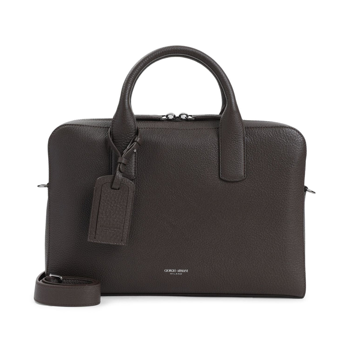 Giorgio Armani Men's Briefcase Bag in Brown | Size UNICA | Y2P275YR56J