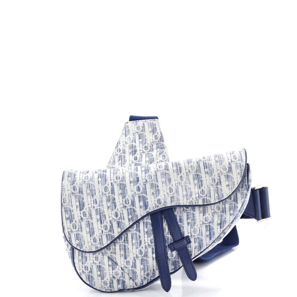 Christian Dior Saddle Crossbody Bag Oblique Kasuri Jacquard