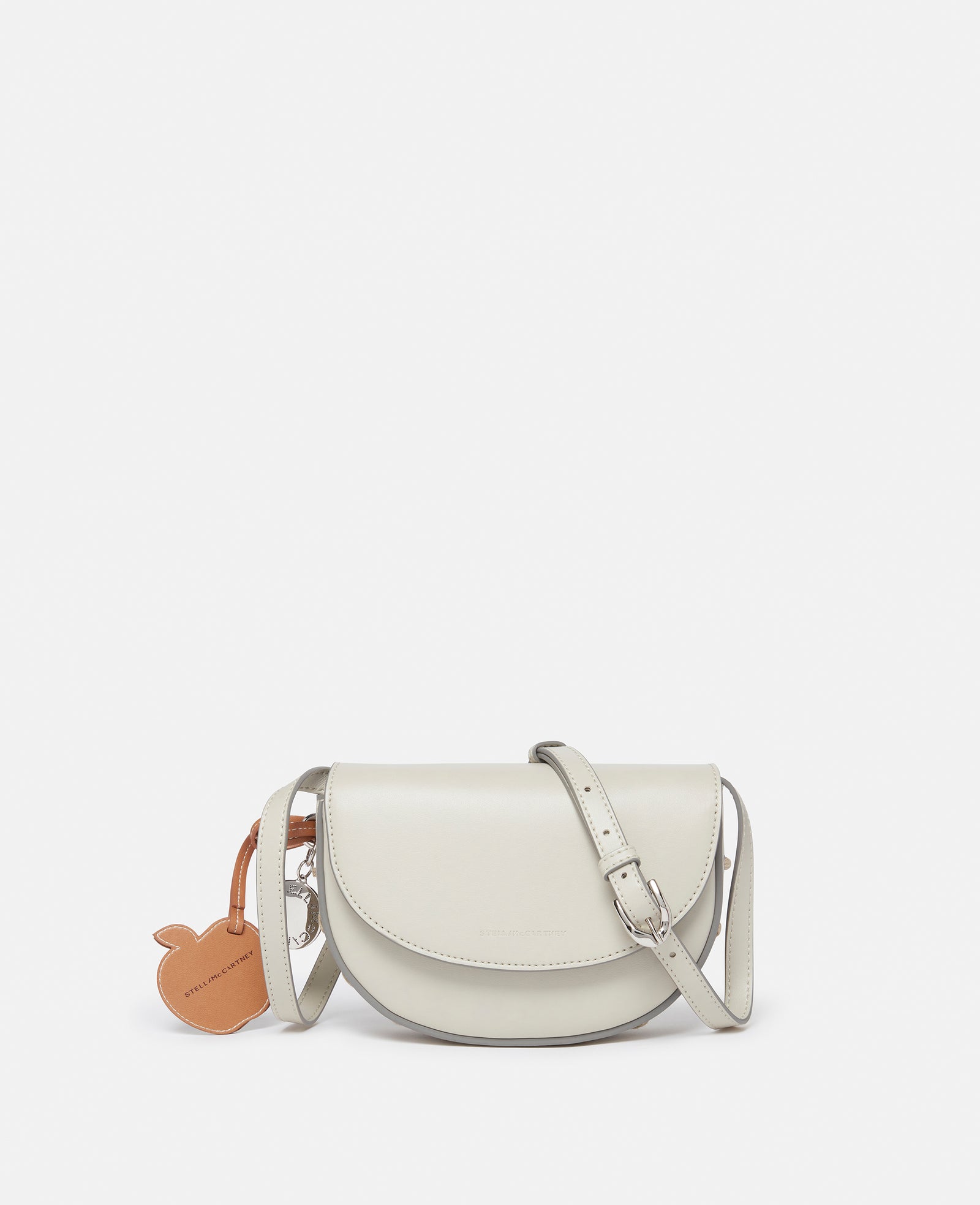 Stella McCartney Frayme Whipstitch Small Shoulder Bag, Woman, Clay white