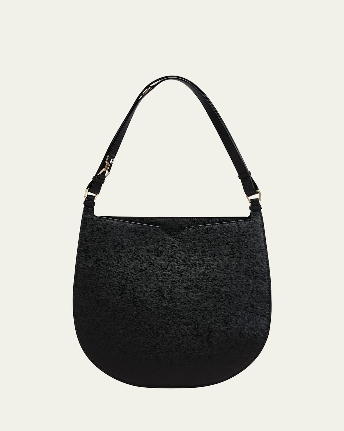 Valextra Large Weekend Leather Hobo Bag