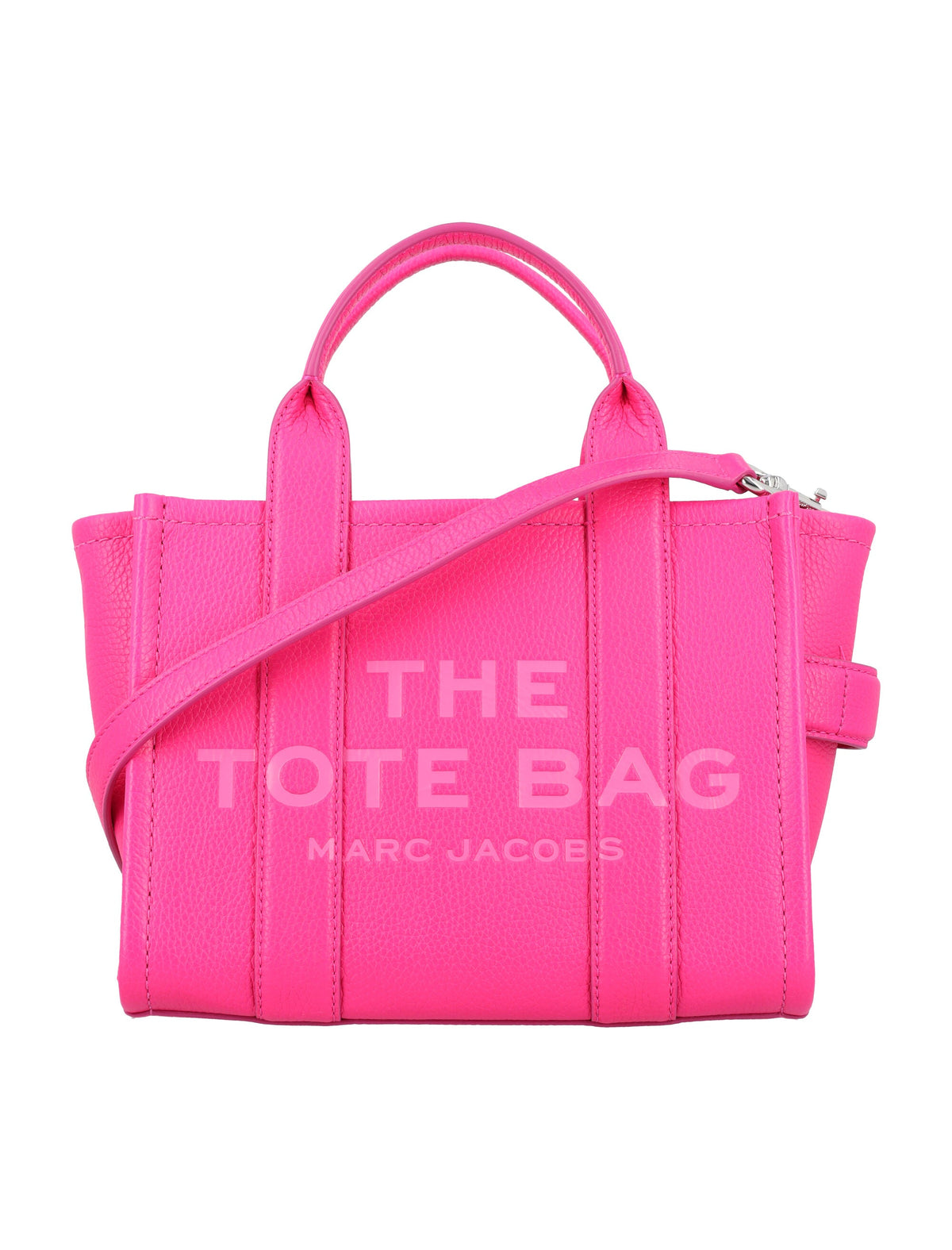 Marc Jacobs Women's The Leather Small Tote Bag in Hot Pink | 24AH009L01SP21 Color 665