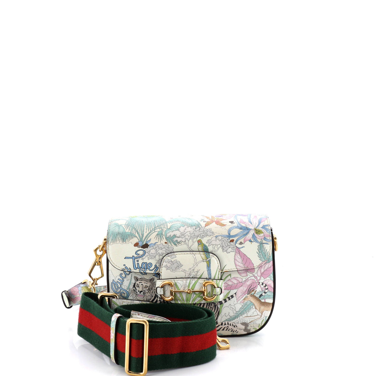 Gucci GUCCI Horsebit 1955 Shoulder Bag Printed Leather Mini