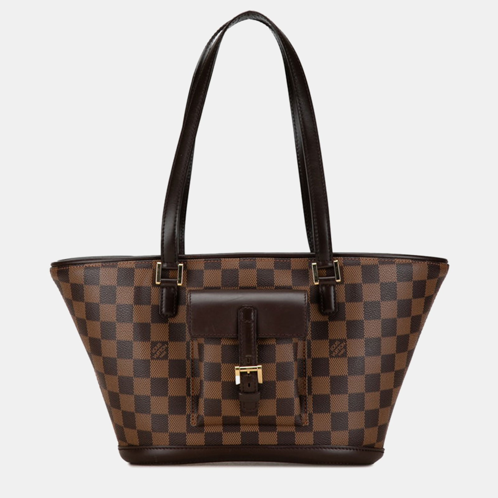 Louis Vuitton Sac à bandoulière Manosque GM en toile Damier Ebene marron