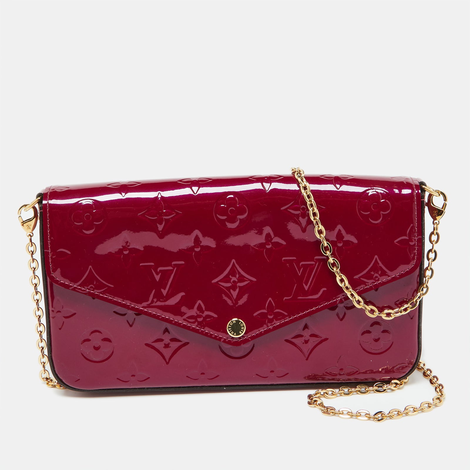 Louis Vuitton Vernis Pochette Felicie Tasche mit indischem Rosenmonogramm