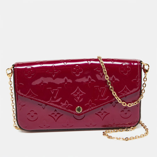 Indian Rose Monogram Vernis Pochette Felicie Bag