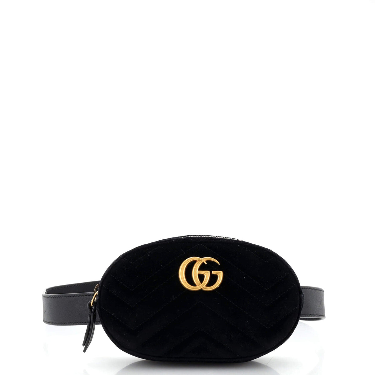 Gucci GUCCI GG Marmont Belt Bag Matelasse Velvet