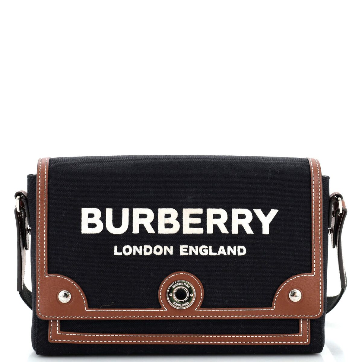 Burberry Note Crossbody Bag Canvas with Leather Medium