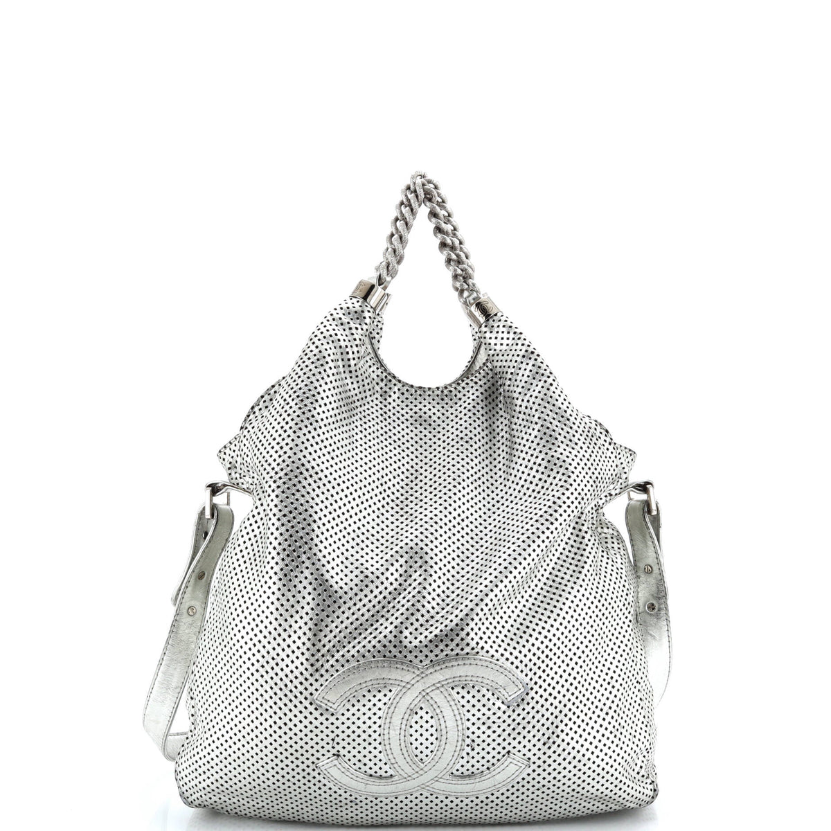 Chanel CHANEL Rodeo Drive Hobo Perforated Leather Medium