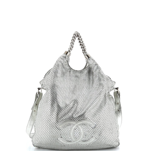 CHANEL Rodeo Drive Hobo Perforated Leather Medium