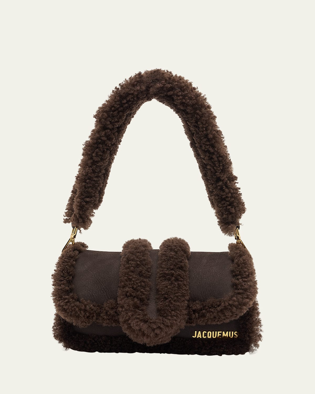 Jacquemus Le Bambimou Lamb Shearling Shoulder Bag