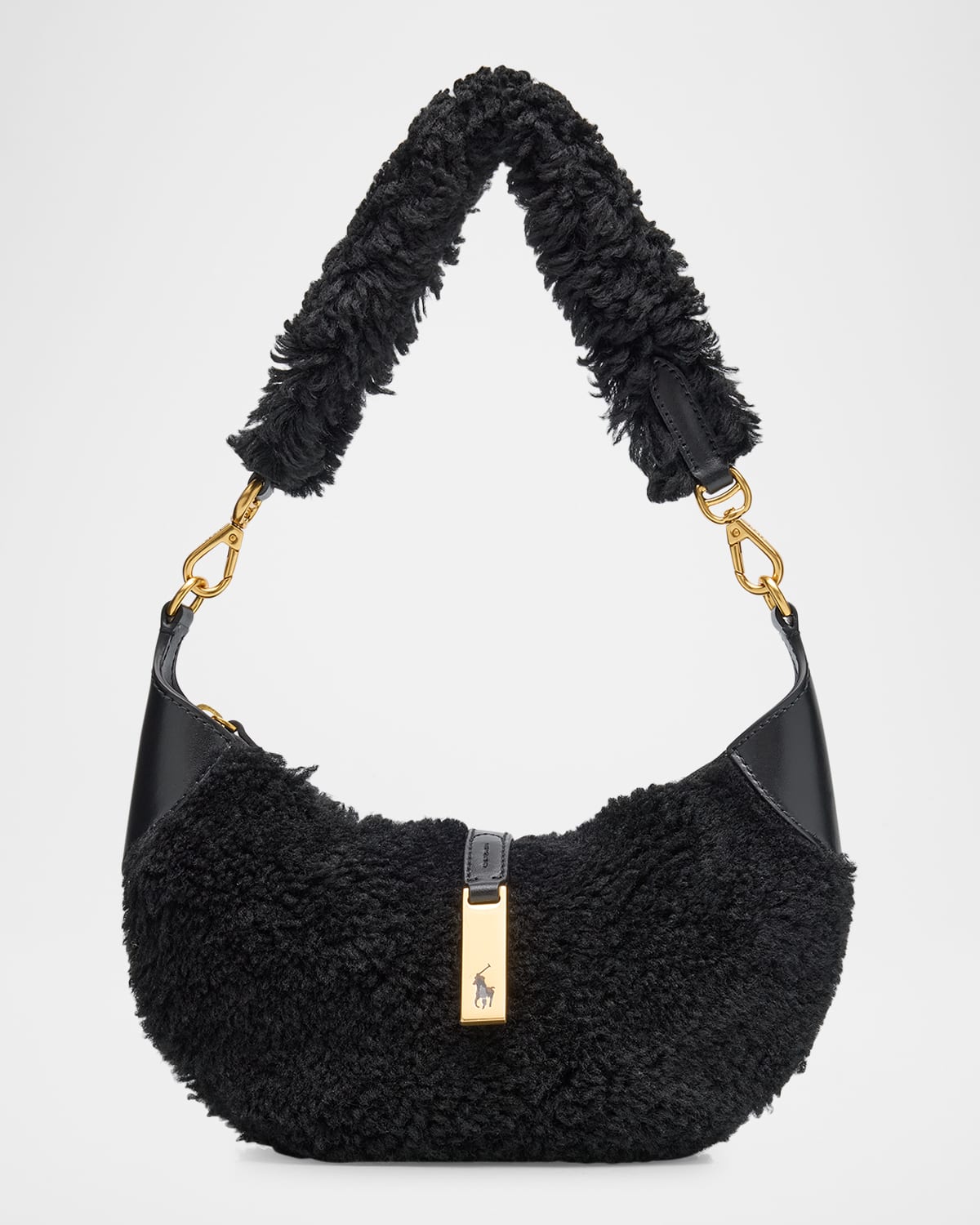 Ralph Lauren Polo ID Shearling Mini Shoulder Bag