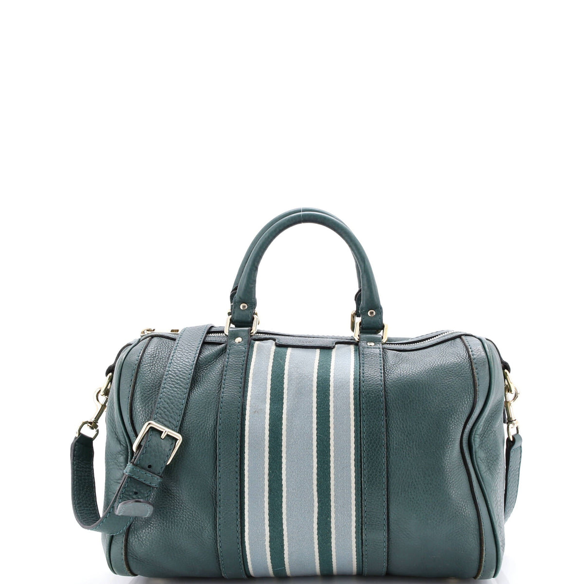 Gucci GUCCI Vintage Web Boston Bag Leather Medium
