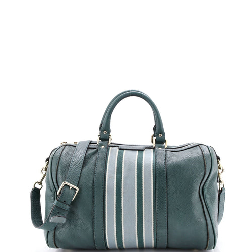 GUCCI Vintage Web Boston Bag Leather Medium