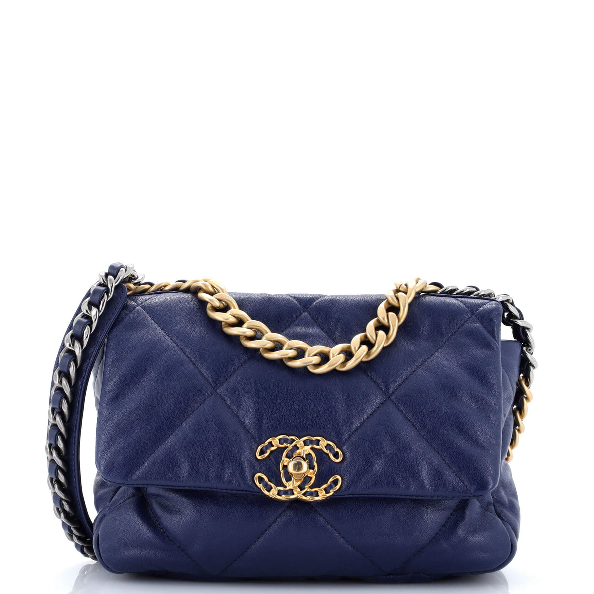 Chanel CHANEL 19 Flap Bag Quilted Leather Medium