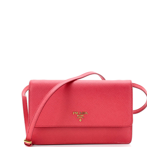 PRADA Wallet Crossbody Saffiano Leather