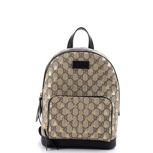 GUCCI Zip Pocket Backpack Printed GG Coated Canvas Small