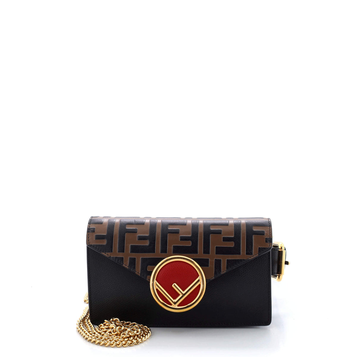 Fendi FENDI F is Convertible Belt Bag Leather with Zucca Embossed Detail