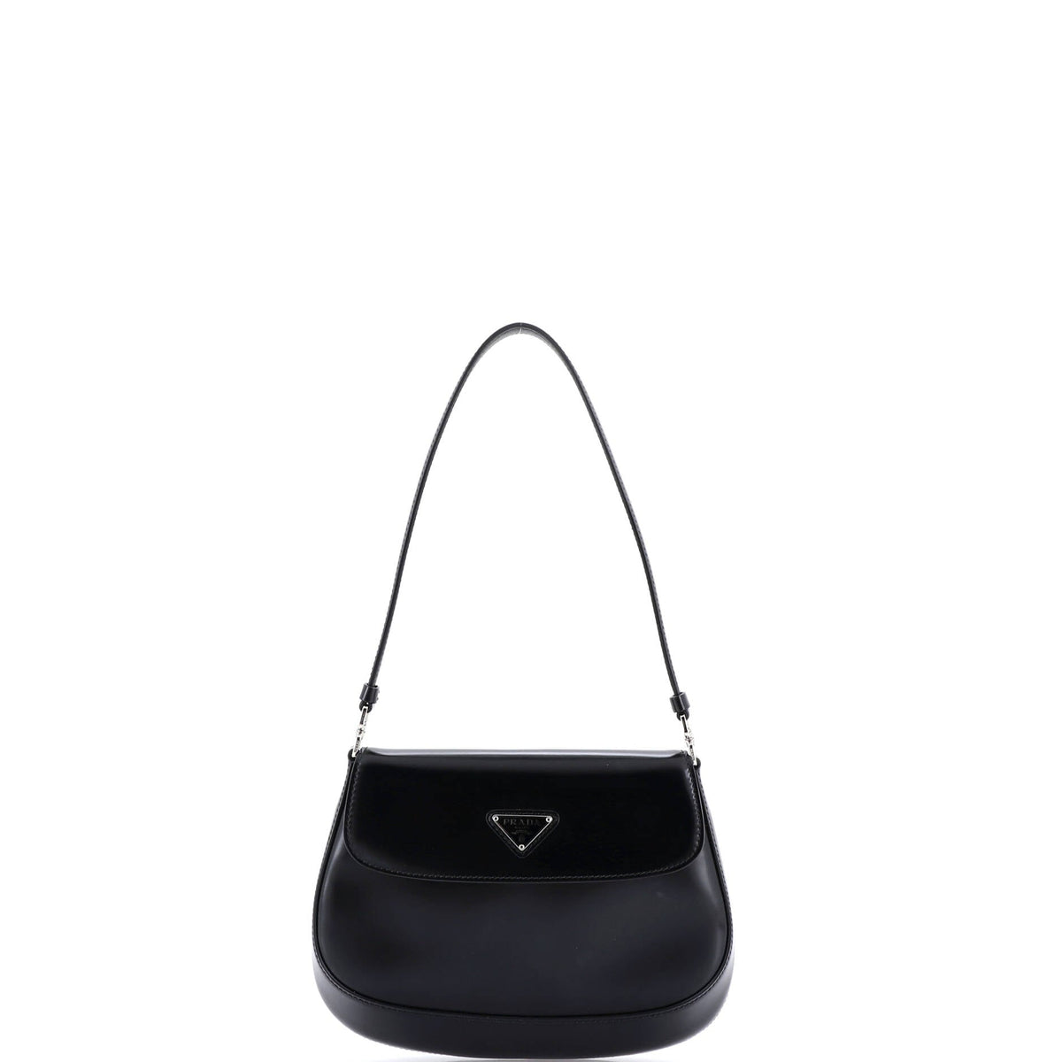 Prada PRADA Cleo Flap Shoulder Bag Spazzolato Leather Small