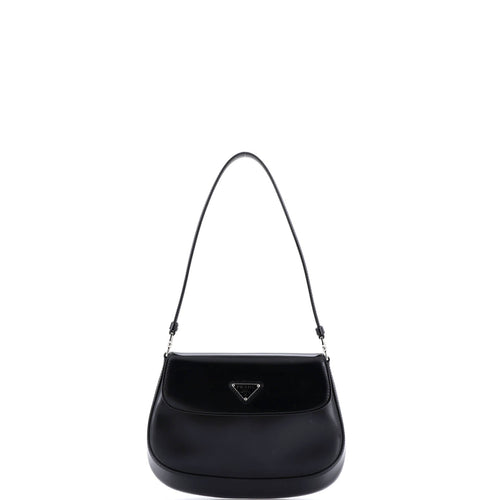 PRADA Cleo Flap Shoulder Bag Spazzolato Leather Small