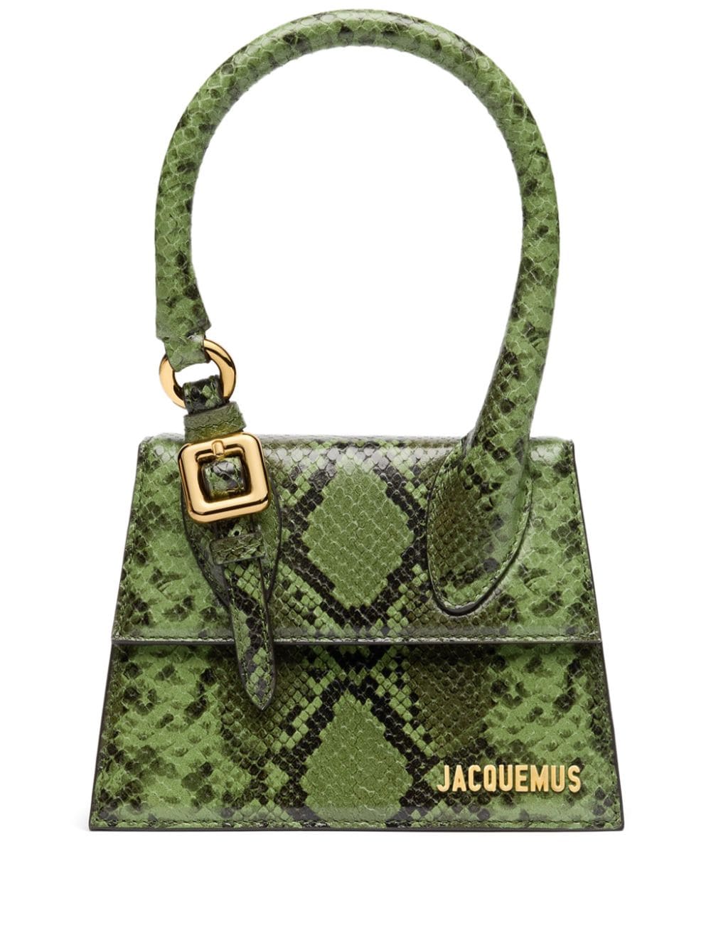 Jacquemus Women's The Medium Chiquito Buckle Bag in Green | Size UNI | 233BA327