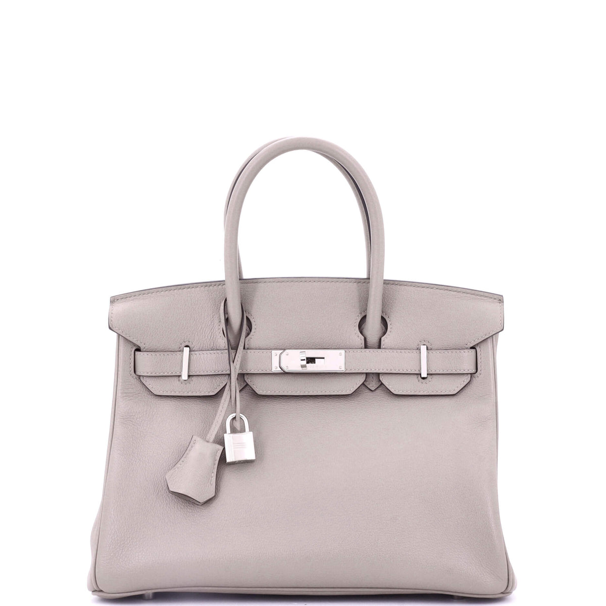 Herm?s Birkin Handbag Grey Novillo with Palladium Hardware 30