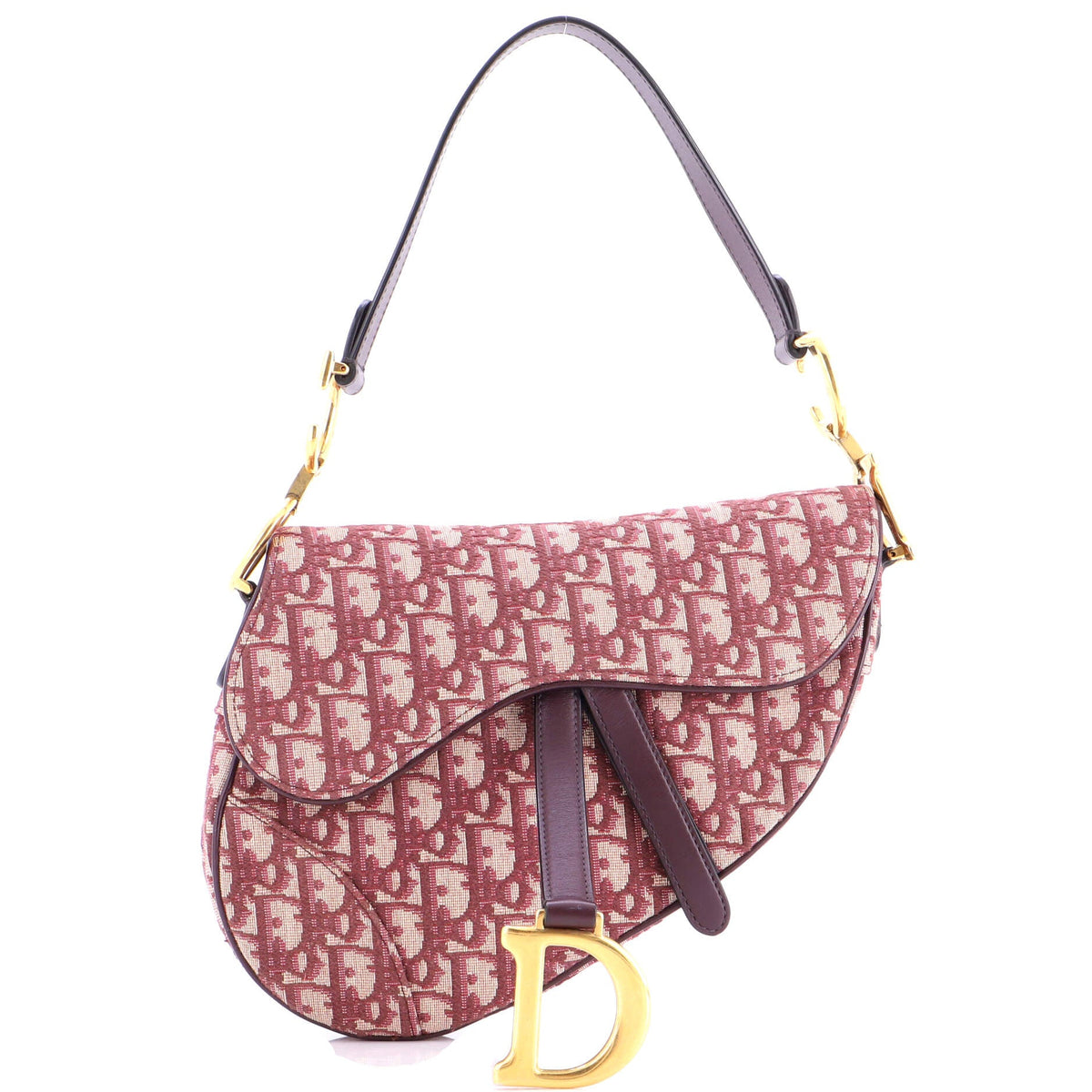 Christian Dior Saddle Handbag Oblique Canvas Medium