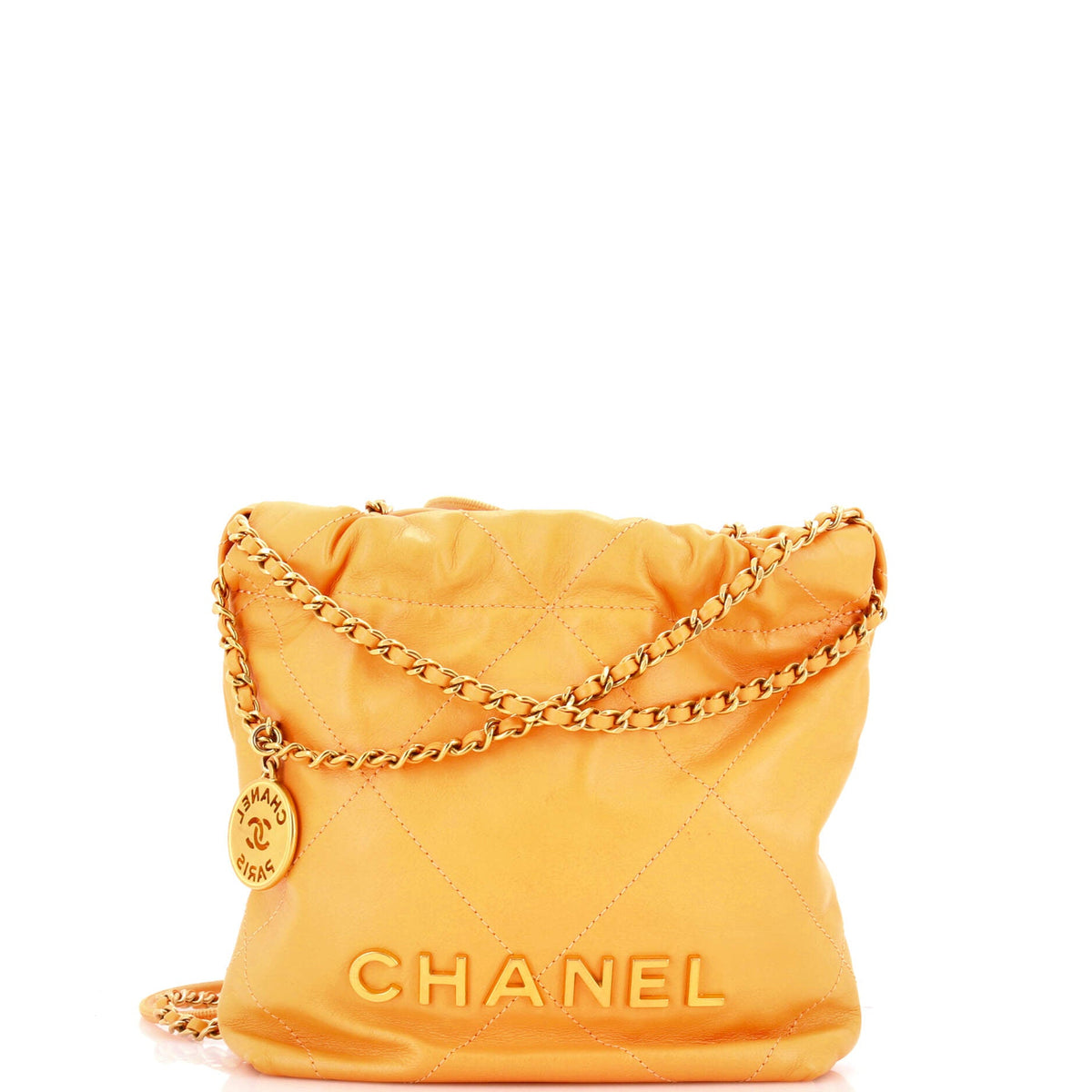 Chanel CHANEL 22 Chain Hobo Quilted Calfskin Mini