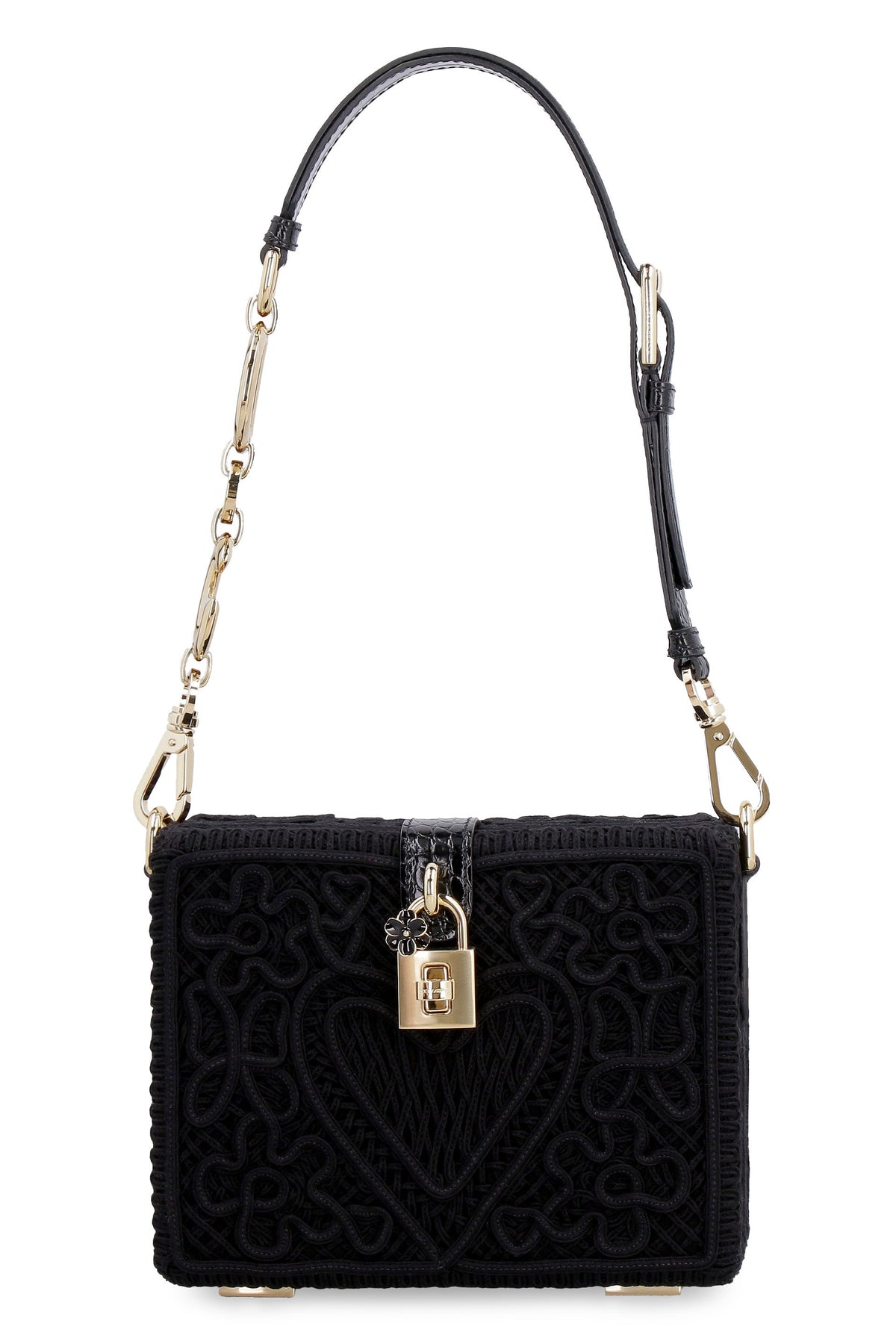 Dolce & Gabbana Women's Fabric Shoulder Bag in Black | Size UNICA | BB7165AY579
