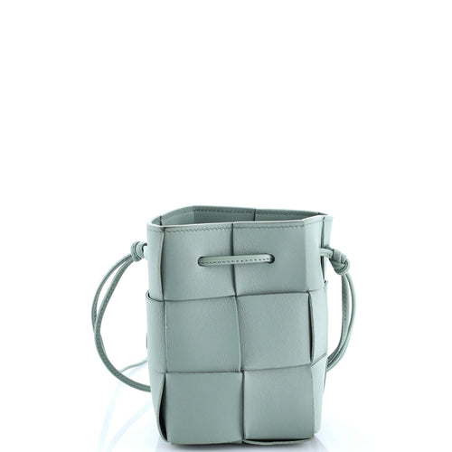 Cassette Bucket Bag Maxi Intrecciato Leather Mini