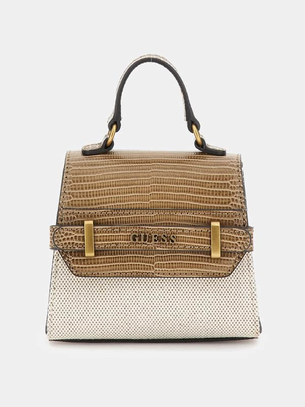 Guess Sestri Mini-Handtasche in Kroko-Optik