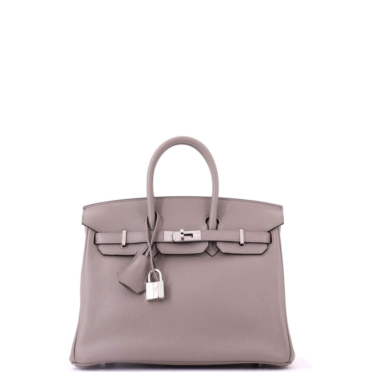 Herm?s Birkin Handbag Grey Novillo with Palladium Hardware 25