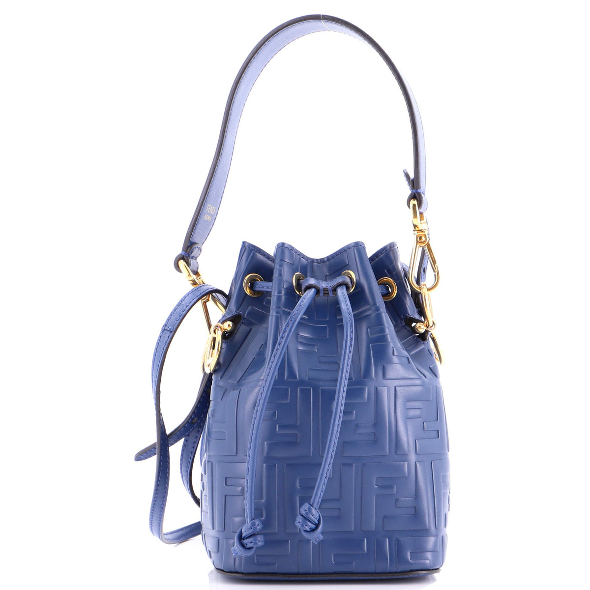 Fendi FENDI Mon Tresor Bucket Bag Zucca Embossed Leather Mini