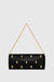 Slim Clutch With Heart Studs Bag In Black/Heart Studs