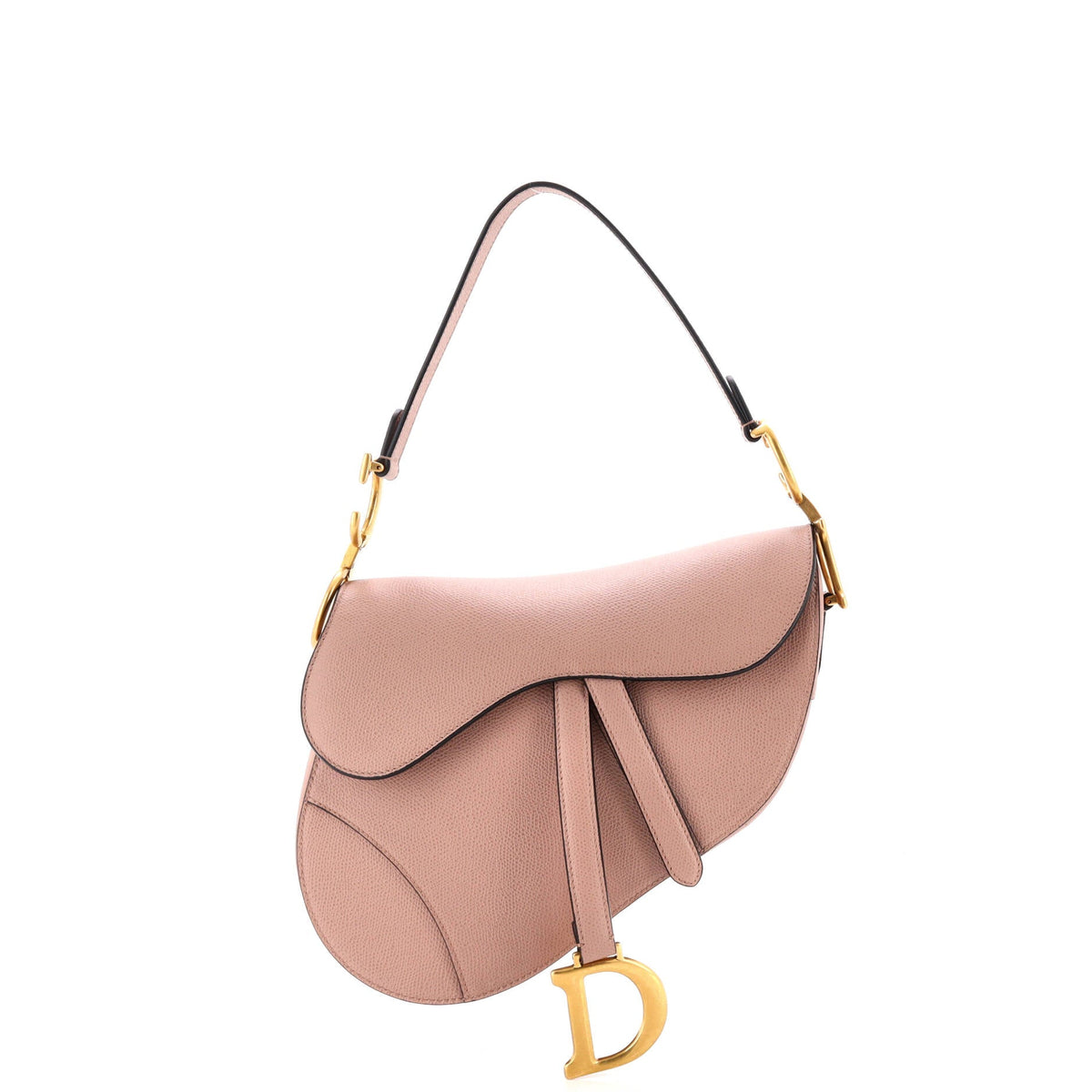 Christian Dior Saddle Handbag Leather Medium
