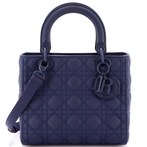 Ultra Matte Lady Dior Bag Cannage Quilt Calfskin Medium
