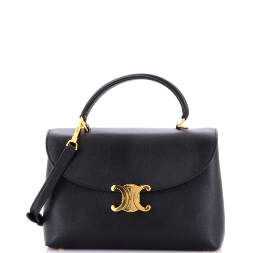 CELINE Nino Top Handle Bag Leather Medium