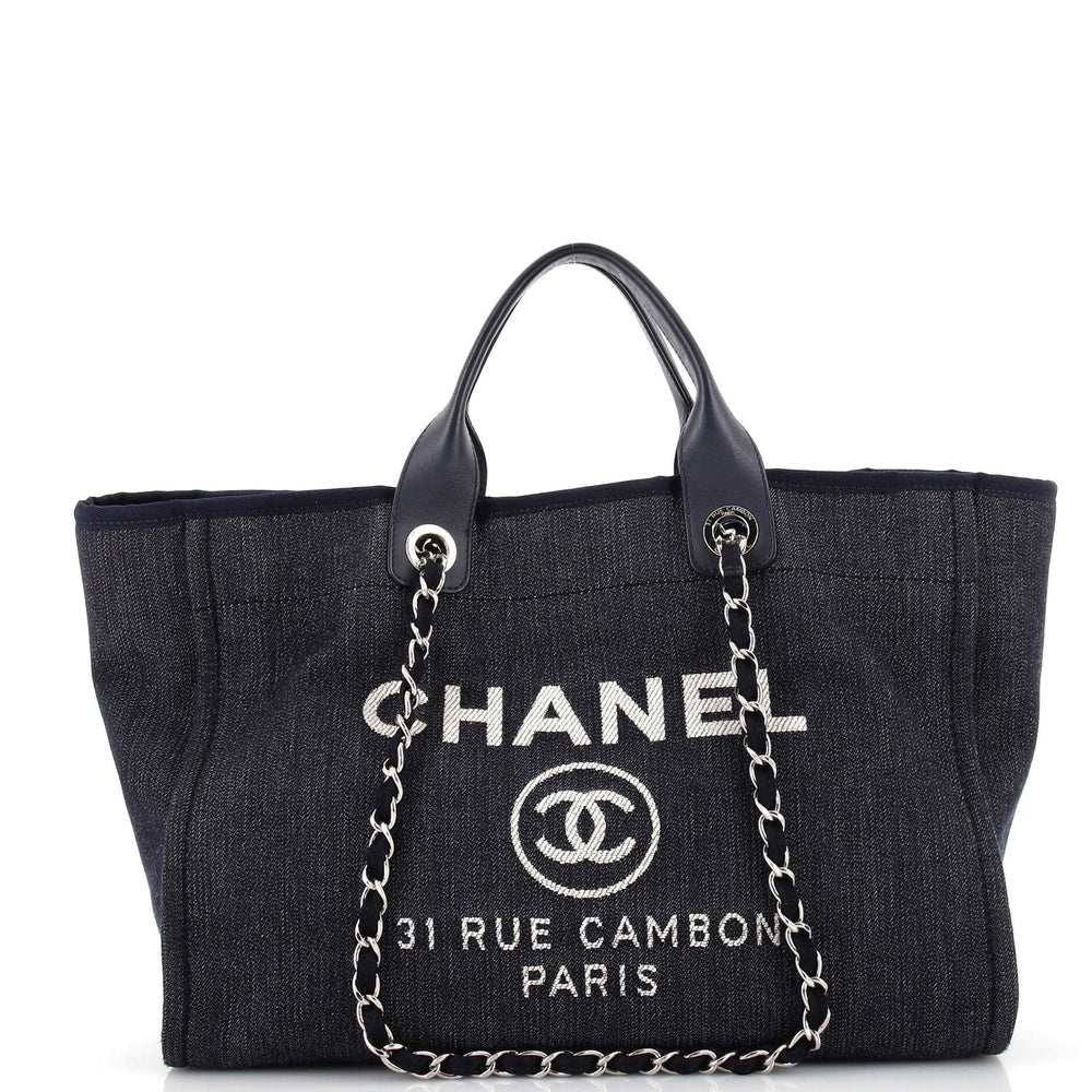 CHANEL Deauville Tote Denim Medium