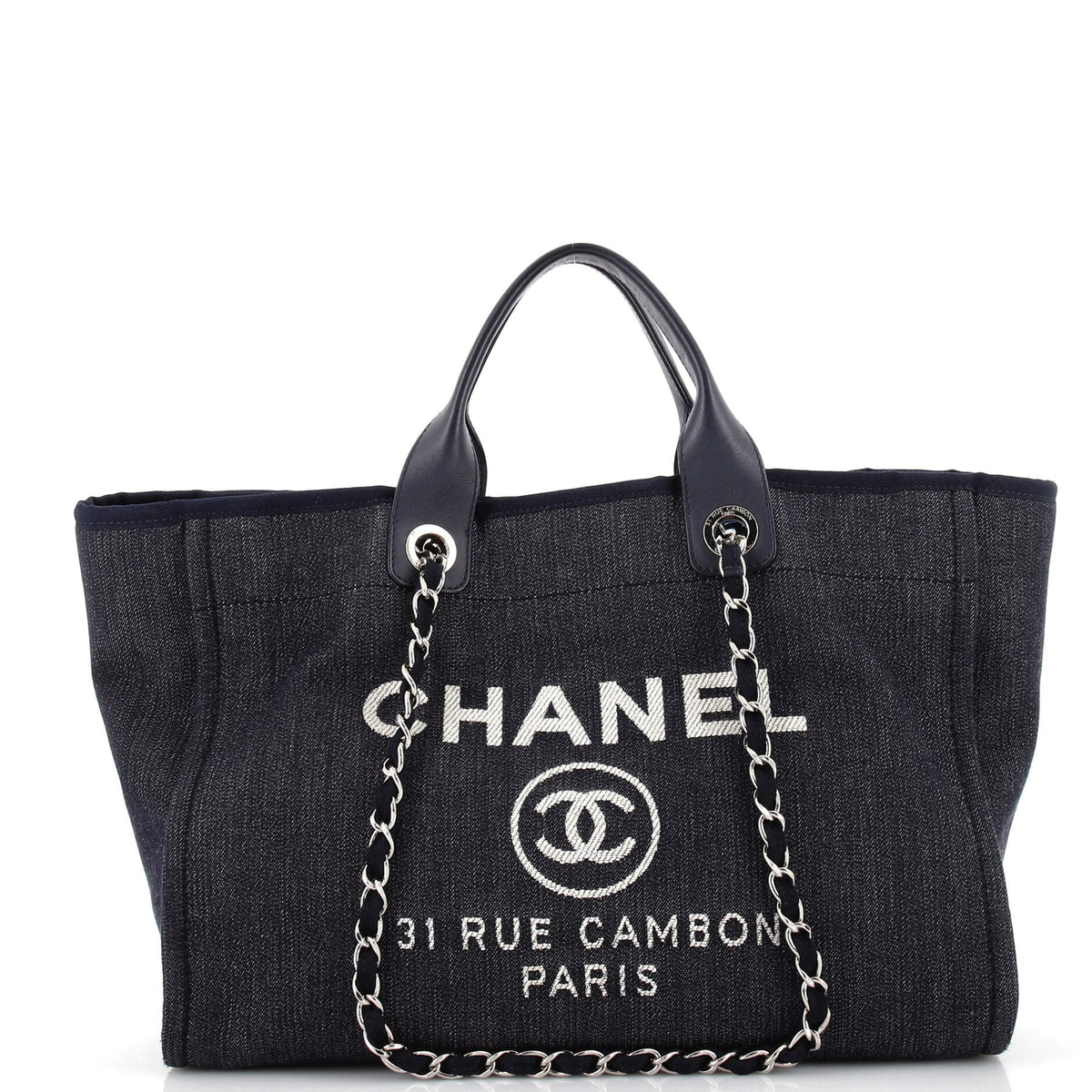 Chanel CHANEL Deauville Tote Denim Medium