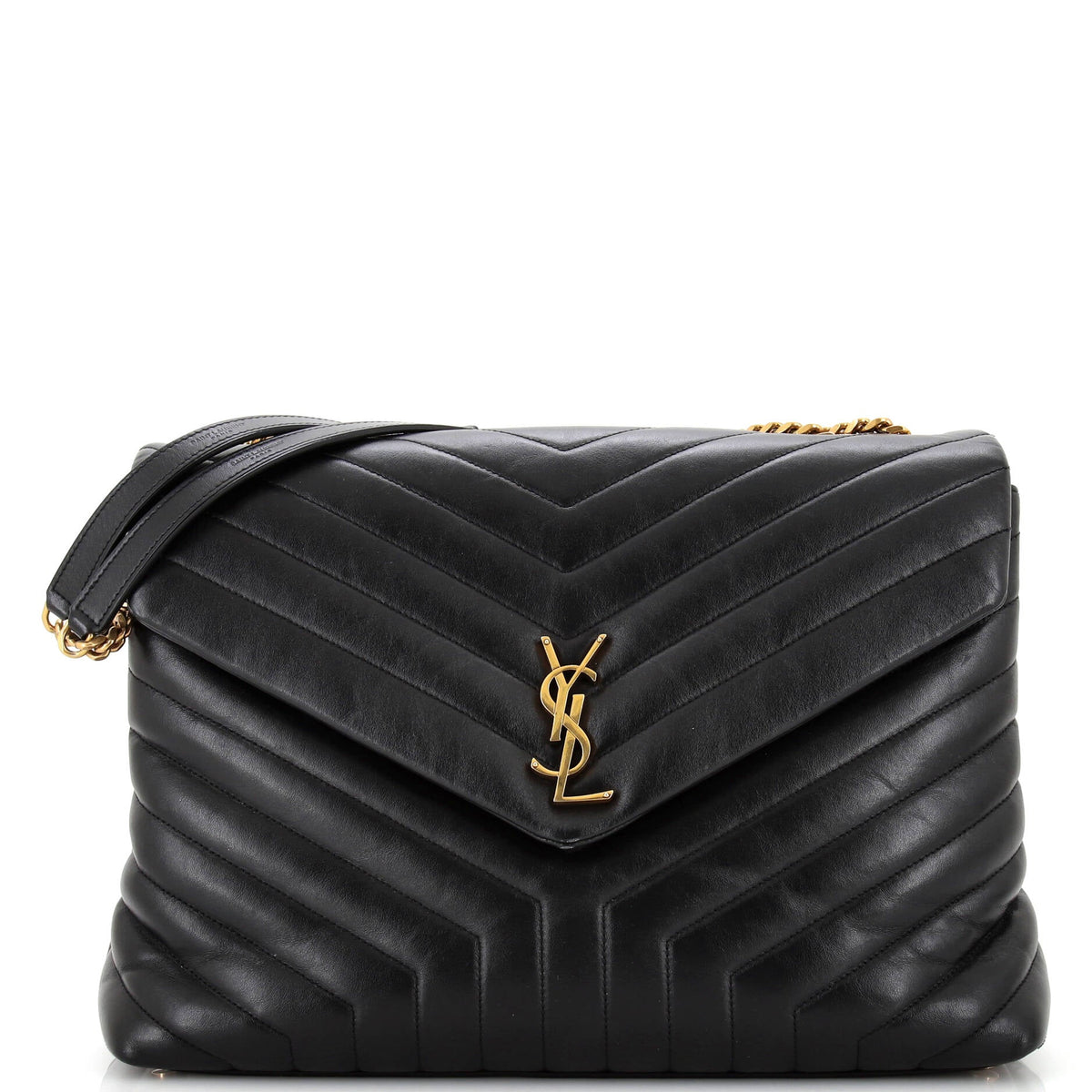 Saint Laurent Loulou Shoulder Bag Matelasse Chevron Leather Large