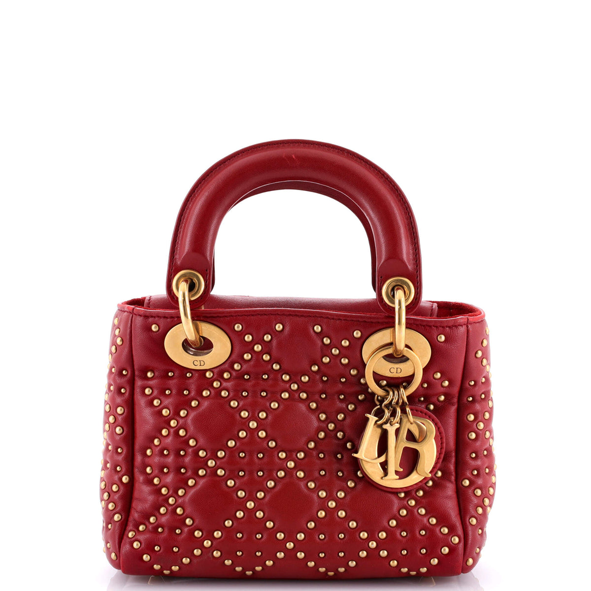 Christian Dior Supple Lady Dior Bag Cannage Studded Lambskin Mini