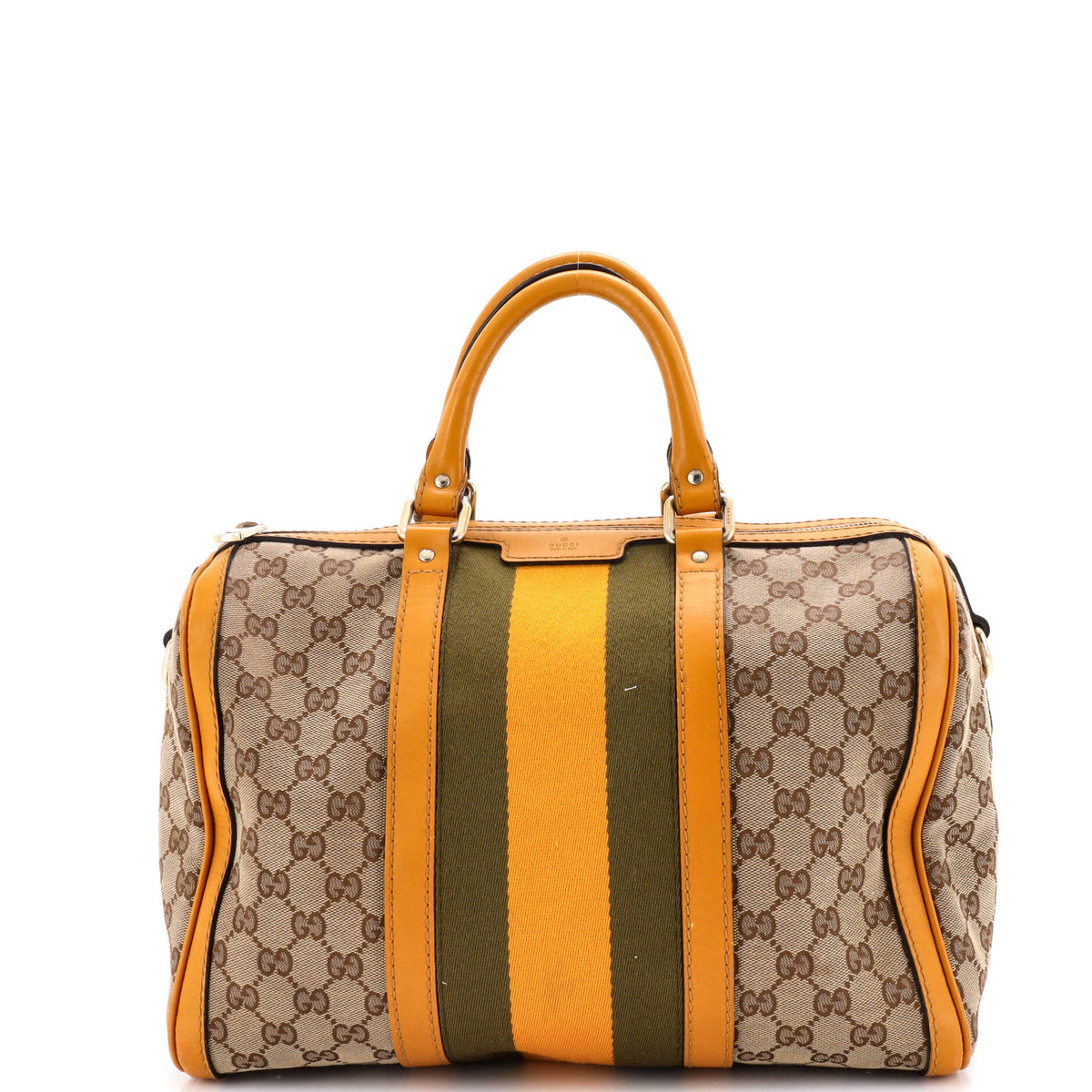 Gucci GUCCI Vintage Web Boston Bag GG Canvas Medium