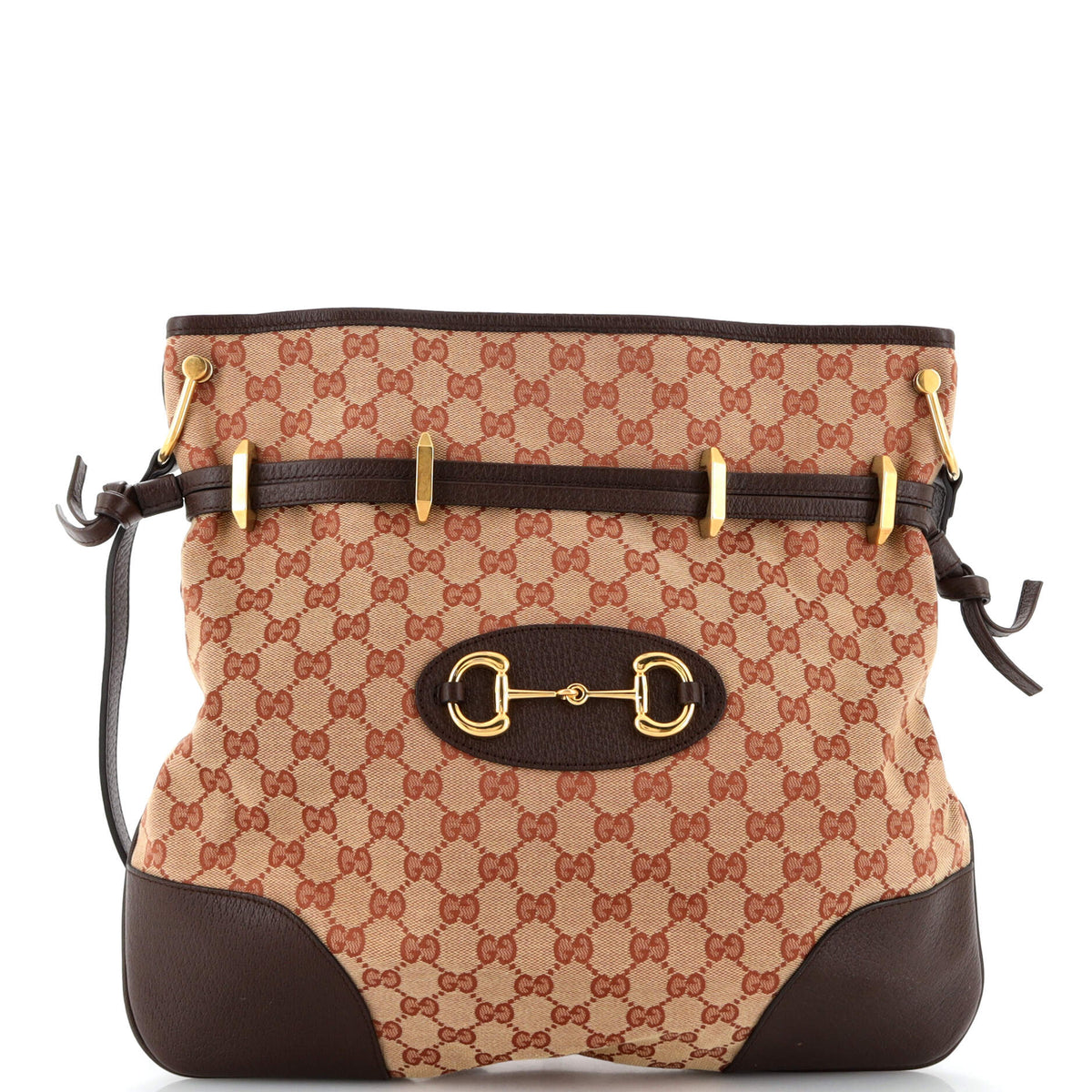 Gucci GUCCI Horsebit 1955 Messenger Bag GG Canvas Large