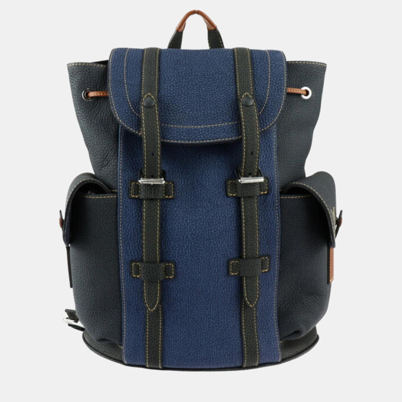 Louis Vuitton Blau/schwarzer Christopher-Rucksack mit Monogramm