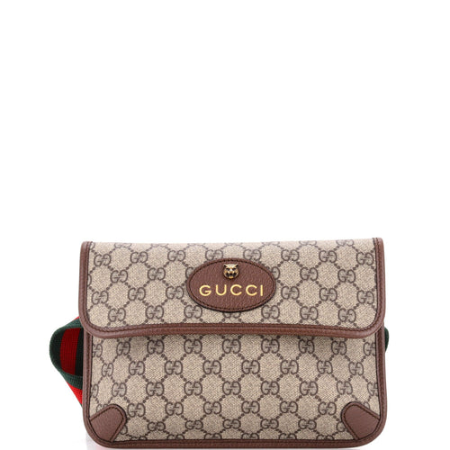 GUCCI Neo Vintage Flap Belt Bag GG Coated Canvas
