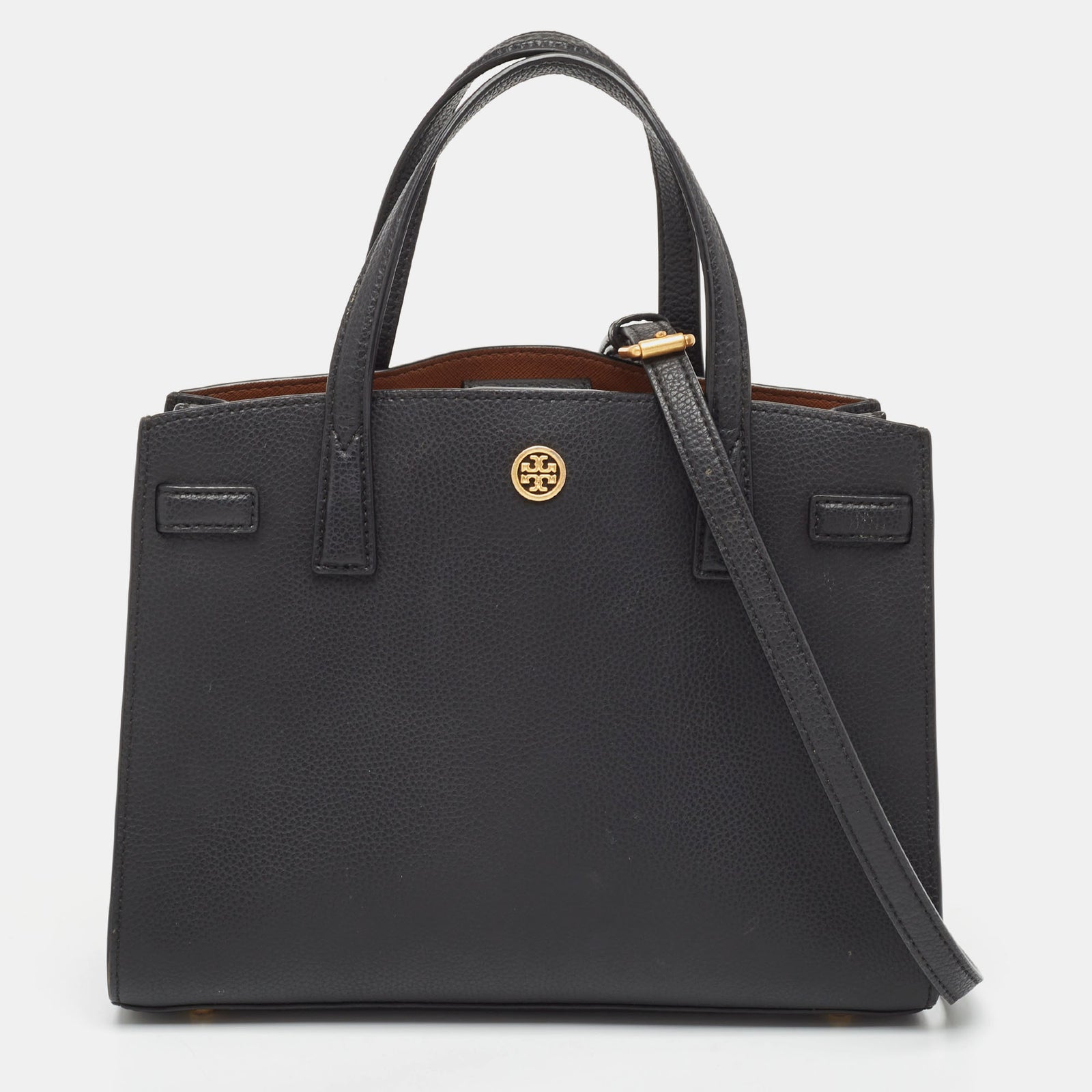 Tory Burch Black Leather Walker Tote