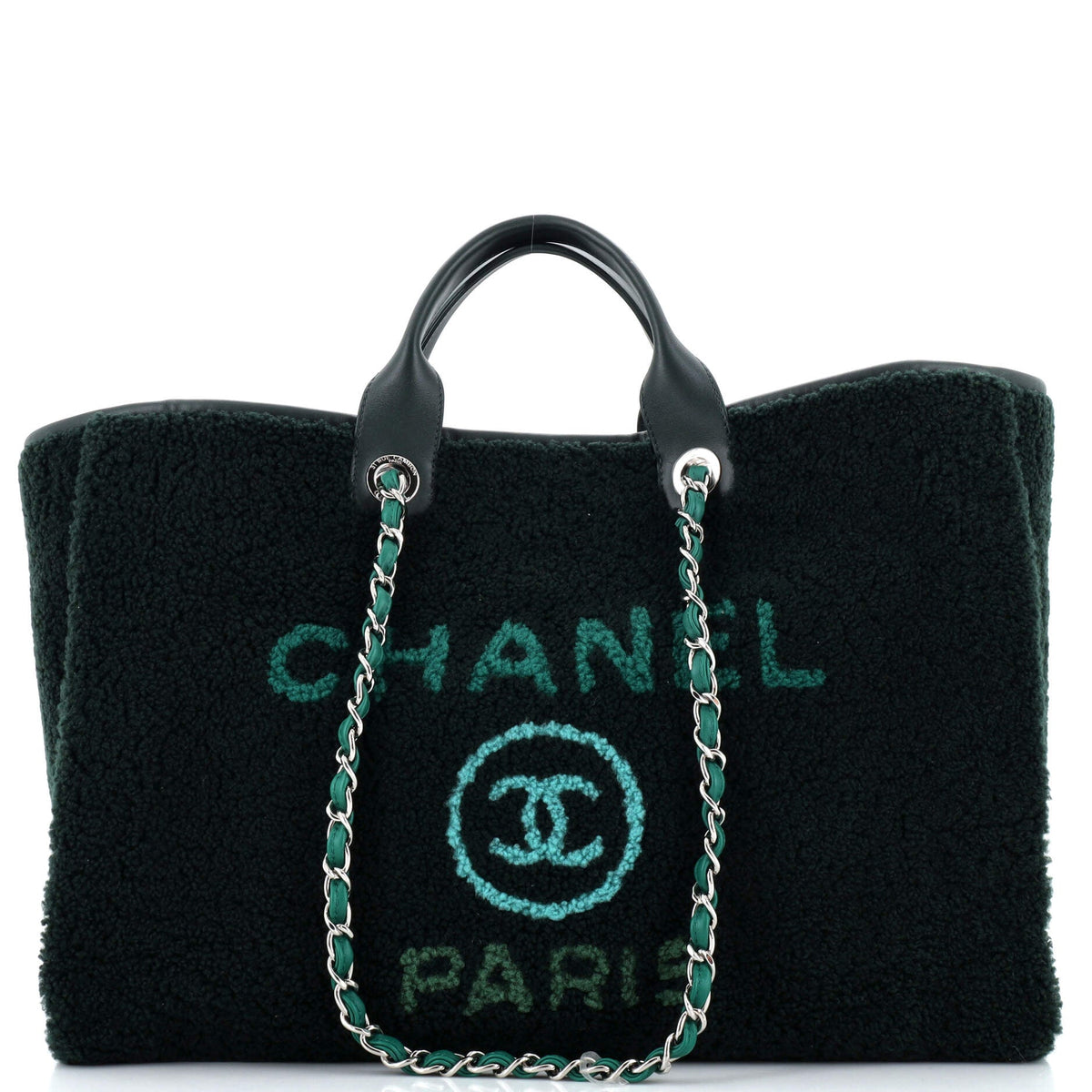 Chanel CHANEL Deauville Tote Shearling Large
