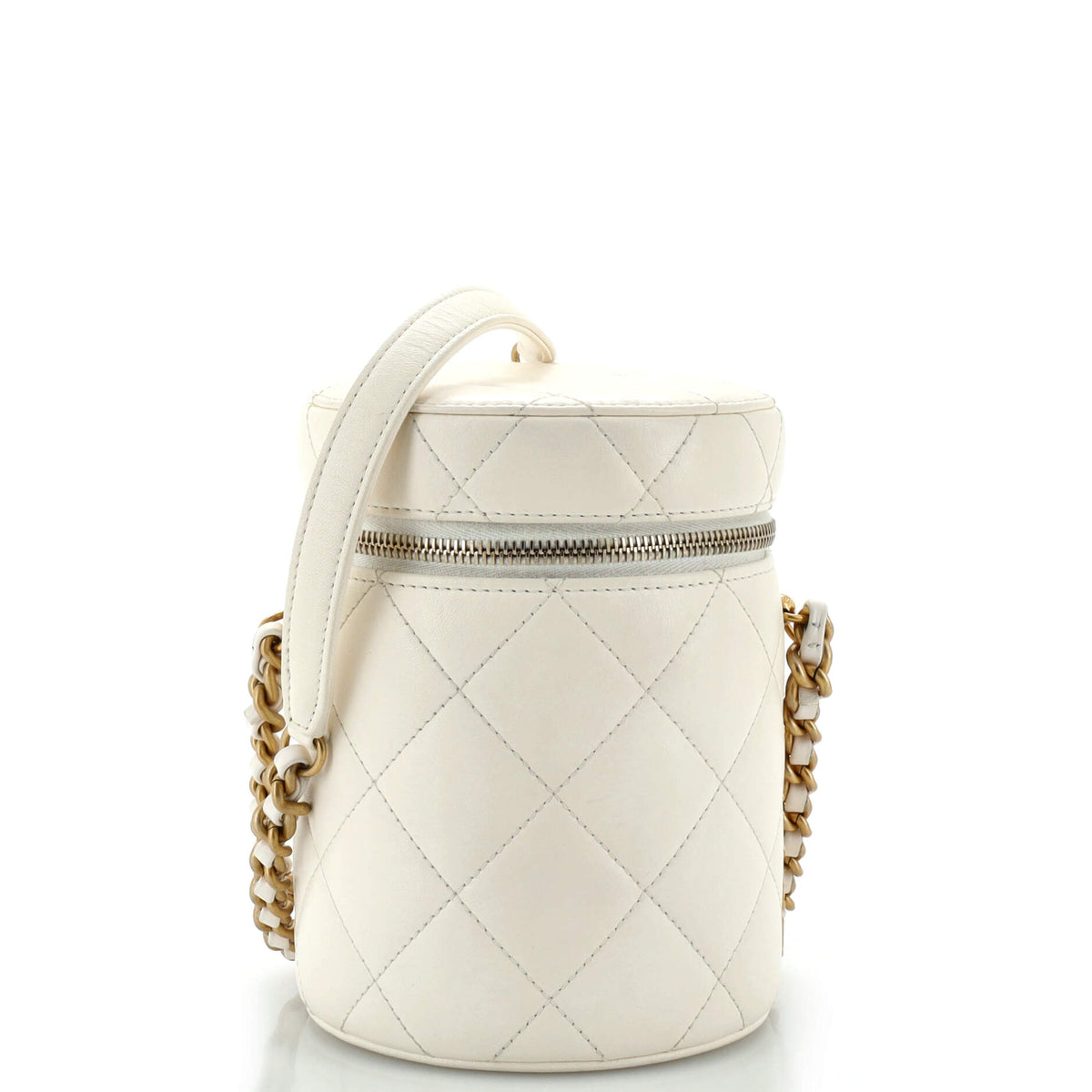 Chanel CHANEL Side Note Vanity Case Quilted Lambskin Small