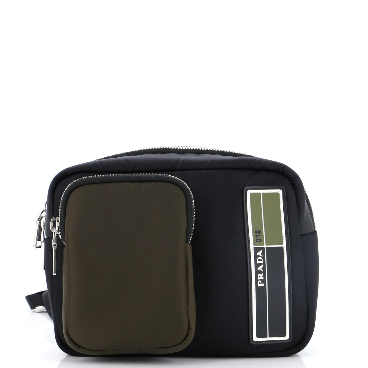 Prada PRADA Logo Patch Zip Backpack Tessuto Small