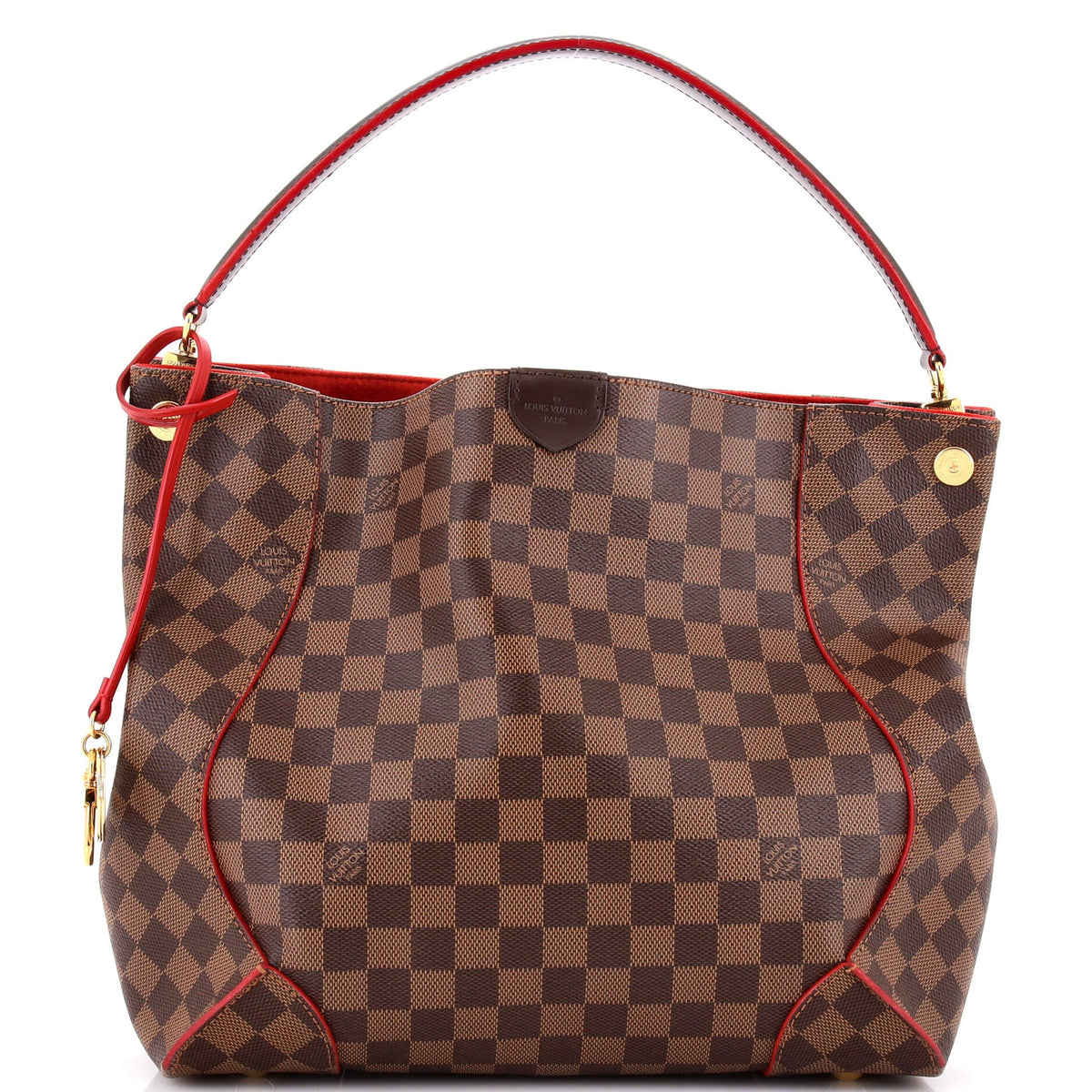 Louis Vuitton Caissa Hobo Damier with Leather
