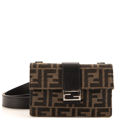 FENDI Baguette Convertible Pouch Zucca Canvas